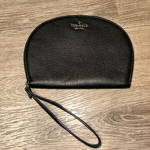 Kate Spade New York ♠️ Black Pebbled Leather Wristlet